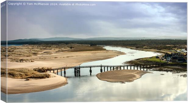 The old footbridge at Lossiemouth Canvas Print by Tom McPherson