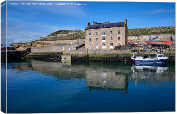 Burghead Harbour Scene Canvas Print by Tom McPherson