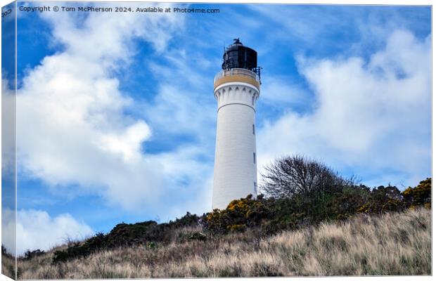 Covesea Skerries Lighthouse, Lossiemouth, Scotland Canvas Print by Tom McPherson