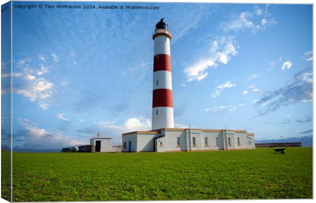 Tarbat Ness Lighthouse  Canvas Print by Tom McPherson