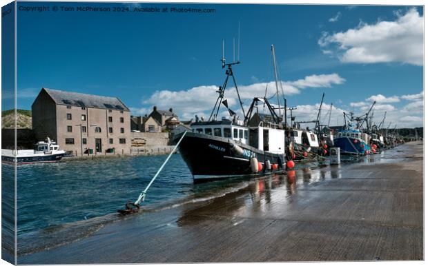 Burghead Harbour Canvas Print by Tom McPherson