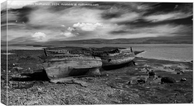 Derelict boats on Mull Canvas Print by Tom McPherson