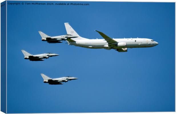 Poseidon with Typhoon Escort Canvas Print by Tom McPherson