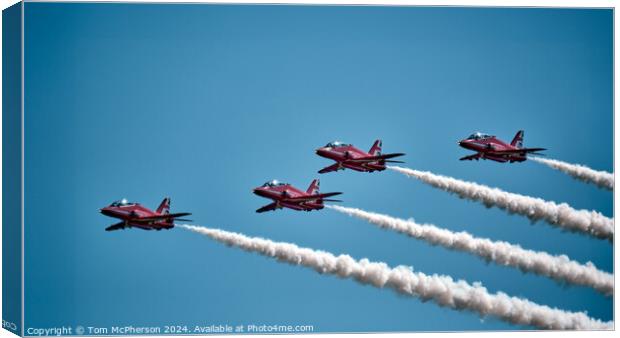 Red Arrows at Lossiemouth Canvas Print by Tom McPherson