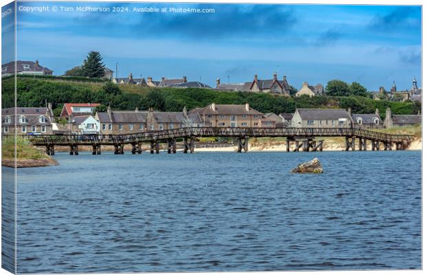 The old footbridge at Lossiemouth Canvas Print by Tom McPherson