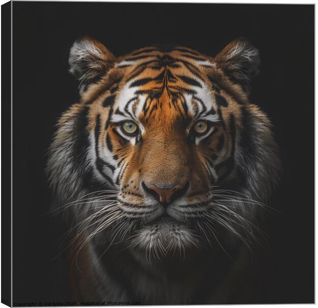 Tigers Glare Canvas Print by Kia lydia