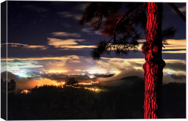 Tenerife night view from Volcano Teide Canvas Print by Dalius Baranauskas