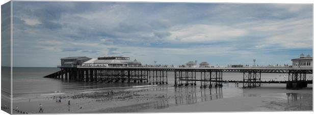 Cromer Pier in Blue Canvas Print by David Jeffery