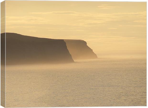 Whitby in Mist Canvas Print by mark philpott