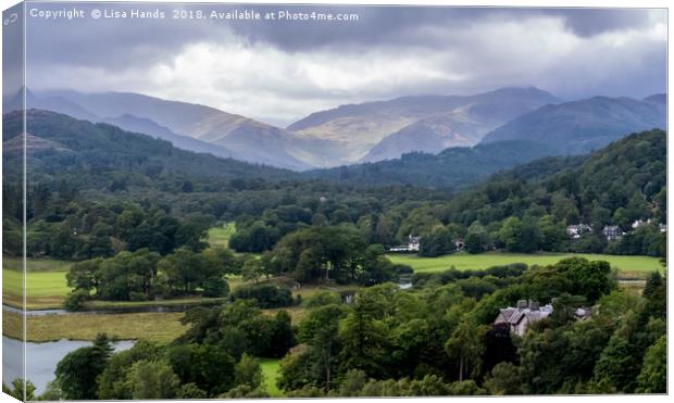 Northern tip of Windermere, Cumbria Canvas Print by Lisa Hands