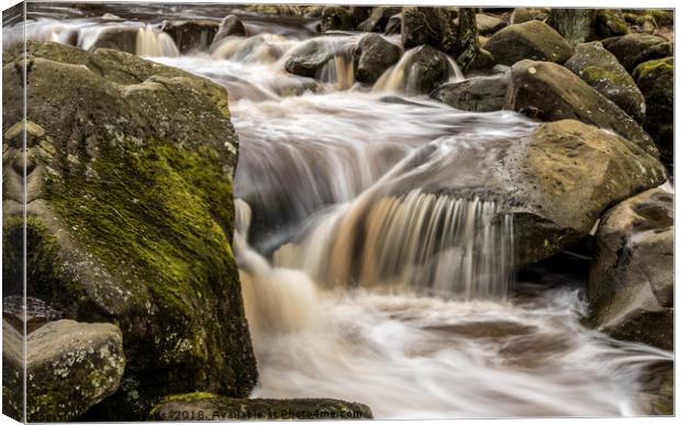 Burbage Brook, Padley Gorge, Derbyshire 2 Canvas Print by Lisa Hands