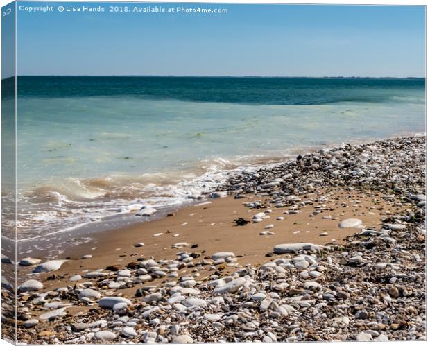 Pebbles, Bridlington Beach Canvas Print by Lisa Hands