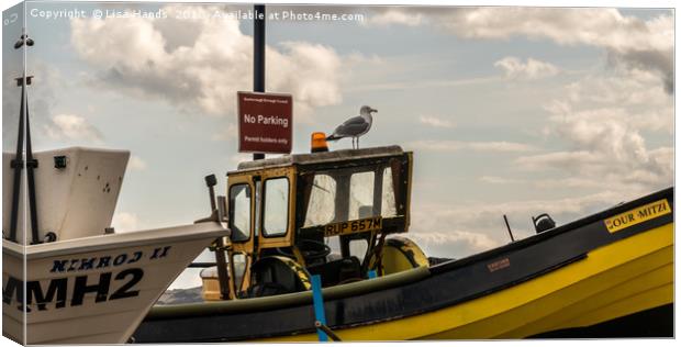 No Parking - Filey, North Yorkshire Canvas Print by Lisa Hands