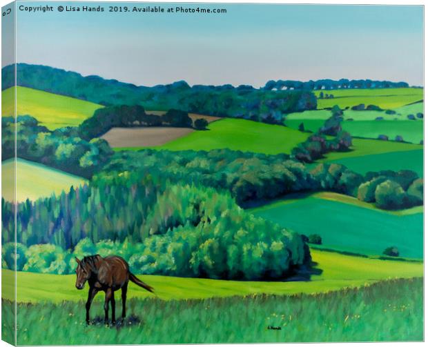 Summer Grazing: Triptych (Right) Canvas Print by Lisa Hands