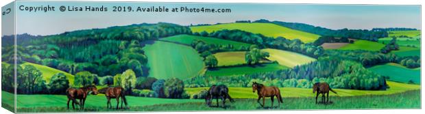 Summer Grazing: The Whole Panel Canvas Print by Lisa Hands