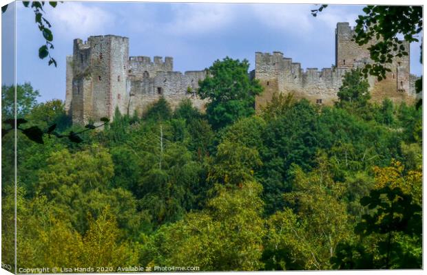On top of the hill - Ludlow Castle Canvas Print by Lisa Hands
