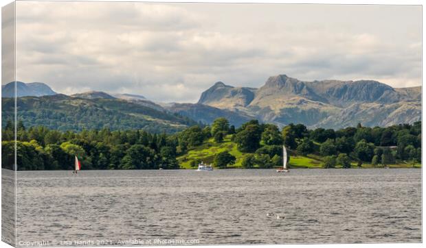 Sailing on Windermere Canvas Print by Lisa Hands