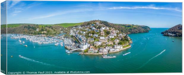 Kingswear by Dartmouth Canvas Print by Thomas Faull