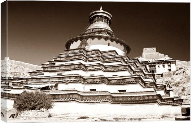 Kumbum Stupa, Gyantse Canvas Print by Nathalie Hales