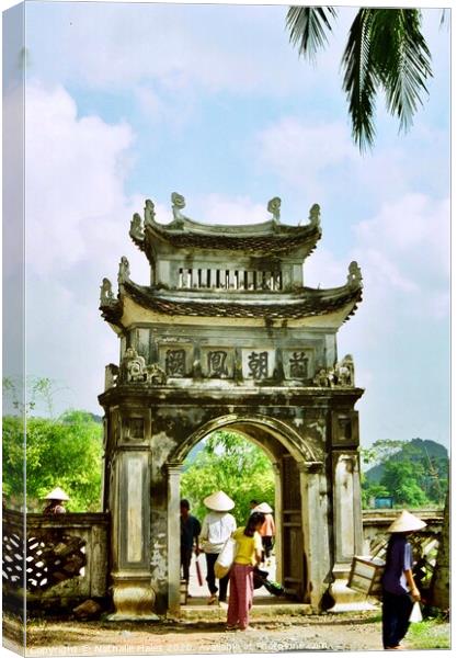 Vietnamese Archway Canvas Print by Nathalie Hales