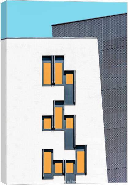 Modern architecture abstract minimalist building Canvas Print by Juan Jimenez