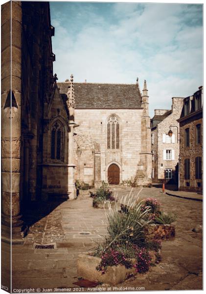 The Cathedral of Dinan Canvas Print by Juan Jimenez