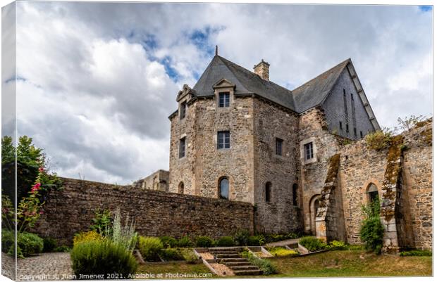 The Abbey of Beauport in French Brittany Canvas Print by Juan Jimenez