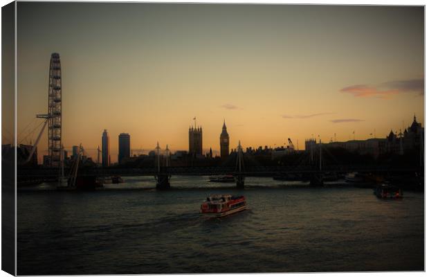 Sunset over London Canvas Print by Neil Greenhalgh