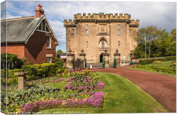 Picturesque Northumberland's Morpeth Castle Canvas Print by Holly Burgess