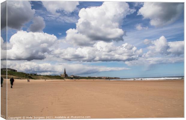 Longsands Beach: Northumberland's Golden Delight Canvas Print by Holly Burgess