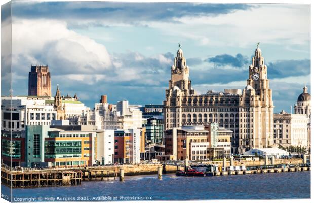Liverpool's Iconic Liver Birds: A Beatles Legacy Canvas Print by Holly Burgess