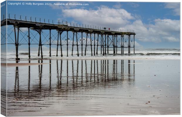  Saltburn-by-the-sea, Redcar Cleveland  Canvas Print by Holly Burgess