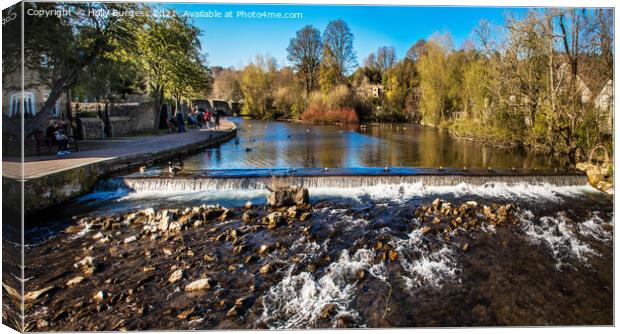 Autumn Splendour in Derbyshire's Bakewell Canvas Print by Holly Burgess