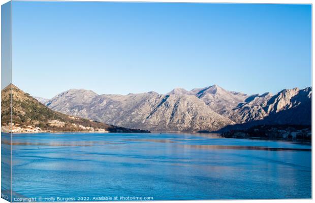 Montenegro Pearl of the Mediterranean, entrance to the mountains  Canvas Print by Holly Burgess