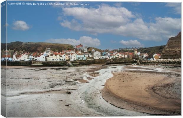 Staithes by the beach, well wroth the walk down for the view and peace  Canvas Print by Holly Burgess