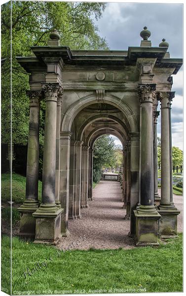 Enchanting Italian Archway at Trentham Gardens Canvas Print by Holly Burgess