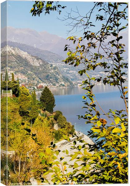 Italy's Depths Unveiled: Lake Como Canvas Print by Holly Burgess