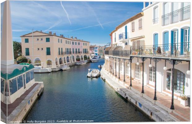 Little Venice in Port Girmaud France  Canvas Print by Holly Burgess