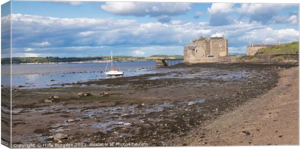 Blackness Castle on the shore of the Firth of Forth   Canvas Print by Holly Burgess