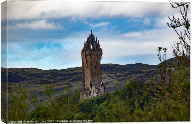 Sir William Wallace's Towering Tribute Canvas Print by Holly Burgess