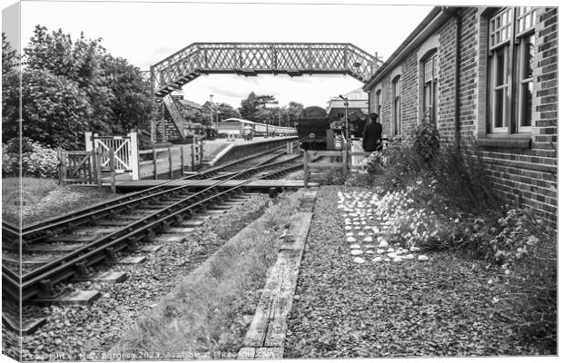Echoes of Nostalgia: Sheringham Railway Terminus Canvas Print by Holly Burgess