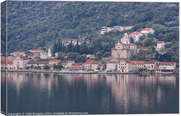 Bay of Kotor, Montenegro  Canvas Print by Holly Burgess