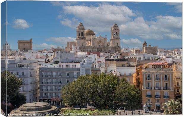 Land Scape of Cadiz Building  Canvas Print by Holly Burgess