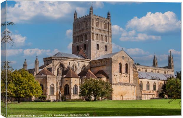 Glouster Cathedral England  Canvas Print by Holly Burgess