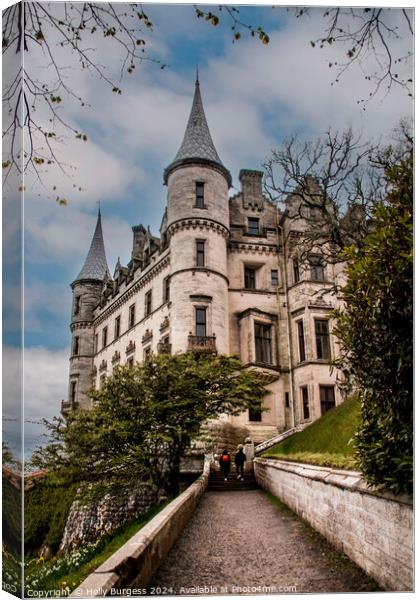 Dunrobin Castle home in Sutherland in Highlands Scotland  Canvas Print by Holly Burgess