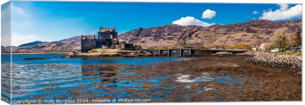 Castle Eilean Donan Scotland  Canvas Print by Holly Burgess