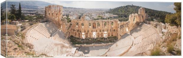 The Odeon of Herodes Atticus Athens  Canvas Print by Holly Burgess