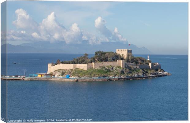 Pigeon Island Turkey  Canvas Print by Holly Burgess