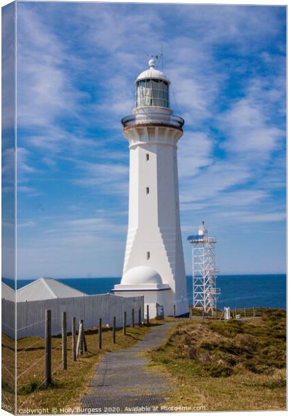 Beacon of Phillip Island: Australia's Coastal Gem Canvas Print by Holly Burgess
