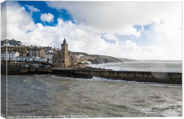 Porthleven: Britain's Southerly Seaside Sentinel Canvas Print by Holly Burgess